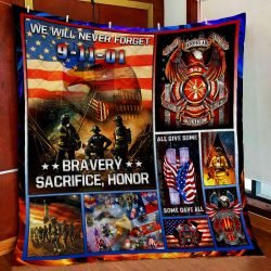 Firefighter 9/11 Never Forget Quilt Blanket Geembi™