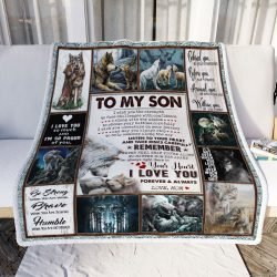 To My Son, I Wish You The Strength, Love Mom, Wolf Sofa Throw Blanket Geembi™