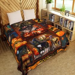 Black Cat Halloween Quilt Blanket Geembi™