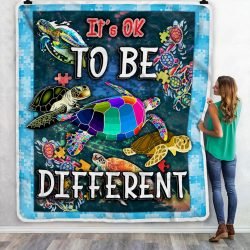 It's Ok To Be Different Autism Awareness Sofa Throw Blanket Geembi™