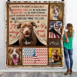 I'll Always Be By Your Side Pitbull Sofa Throw Blanket Geembi™