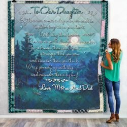 To Our Daughter, We'll Stay There Forever Quilt Blanket Geembi™
