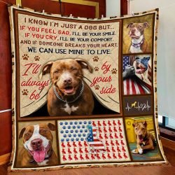 I'll Always Be By Your Side Pitbull Quilt Blanket Geembi™