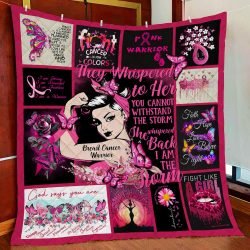 Breast Cancer Awareness. I Am The Storm. Strong Woman Quilt Blanket Geembi™