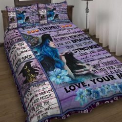 Mom To Daughter, Witch Girl Quilt Bedding Set Geembi™