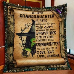 Grandma To Granddaughter, Witch Girl Quilt Blanket Geembi™