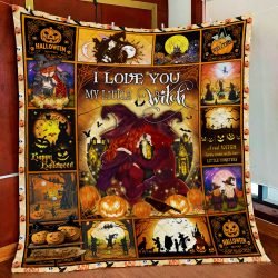 I Love You  My Little Witch Quilt Blanket Geembi™