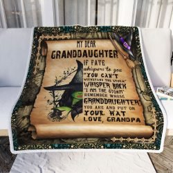 Grandpa To Granddaughter, Witch Girl Sofa Throw Blanket Geembi™