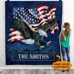 Personalized American Eagle Quilt Blanket Geembi™
