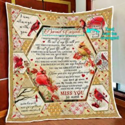 Personalized My Husband In Heaven Will Keep Loving Me Quilt Blanket Geembi™