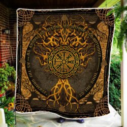 As The Universe, So The Soul, Tree Of Life Viking Quilt Blanket Geembi™