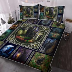 Witch Wiccan Black Cat Quilt Bedding Set THH1037QS