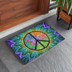 Hippie Peace Doormat QNK01DM