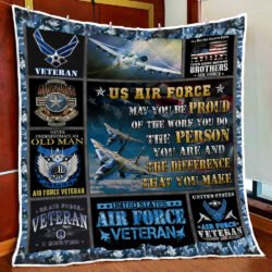 US Air Force Quilt Blanket – May you be Proud  NTB30Qv3