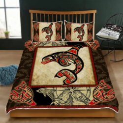 Orca Tattoo Native American Quilt Bedding Set QNK801QSv2