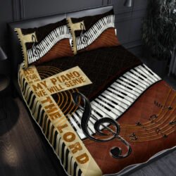 Piano Quilt Bedding Set As For Me And My Piano We Will Serve The Lord ANL241QS