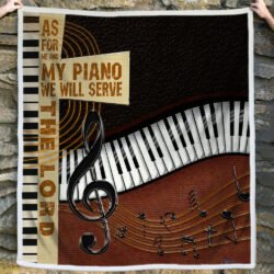 Piano Sofa Throw Blanket As For Me And My Piano We Will Serve The Lord ANL241B