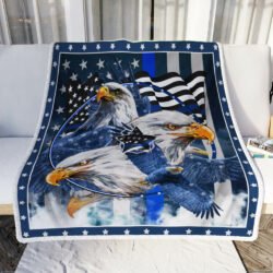 Eagle Sofa Throw Blanket Thin Blue Line ANT206B