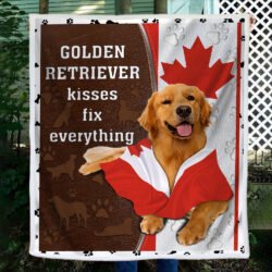 Golden Retriever Sofa Throw Blanket Dog Kisses Fix Everything ANT223B