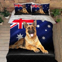 German Shepherd Quilt Bedding Set German Shepherd Australian Flag QNN576QS