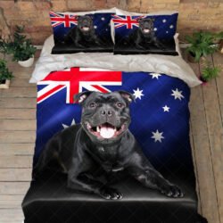 Staffordshire Bull Terrier Dog Quilt Bedding Set Dog Lovers Australian QNN576QSv1