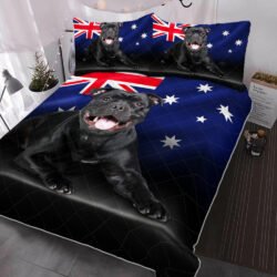 Staffordshire Bull Terrier Dog Quilt Bedding Set Dog Lovers Australian QNN576QSv1
