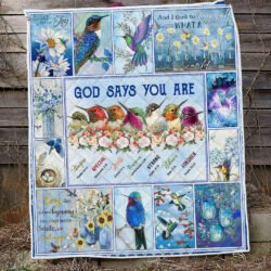 Hummingbird Quilt Blanket God Says You Are LHA1742Q Geembi™