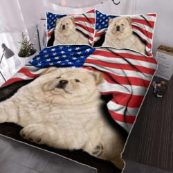 Chow Chow American Patriot Quilt Bedding Set THH2903QSv24