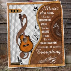 Guitar Quilt Blanket Music Gives Soul To The Universe ANT242Q
