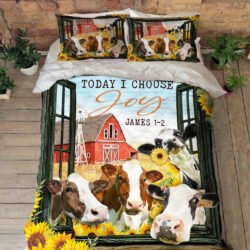 Cattle Quilt Bedding Set Today I Choose Joy ANL183QS