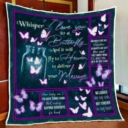 Love In Heaven Butterfly Delivers Your Message Quilt Blanket Geembi™