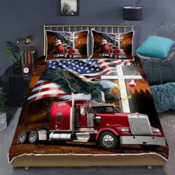 Jesus American Eagle Trucker Quilt Bedding Set Geembi™