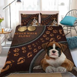 Boxer Dog - Never Walk Alone Quilt Bedding Set Geembi™