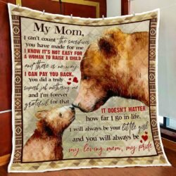 Mother's Day I Can't Count The Sacrifices You Have Made Girl Quilt Blanket Geembi™