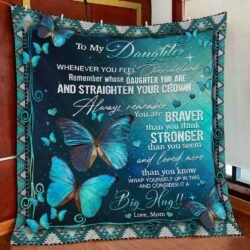 Mom To Daughter Butterfly Quilt Blanket Geembi™
