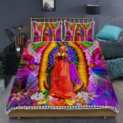 Beautiful Our Lady Of Guadalupe Quilt Bedding Set LNT542QS Geembi™