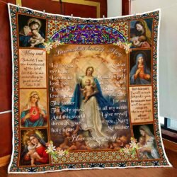 Immaculate Heart Of Mary I Give You My Heart. Solemnity of Mary Quilt Blanket Geembi™
