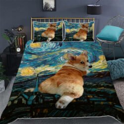 Funniest Corgi Starry Night Quilt Bedding Set Geembi™