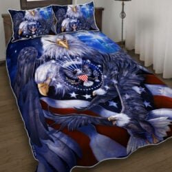 God Bless America. Eagle Quilt Bedding Set Geembi™