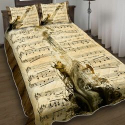 Music Is Life Guitar Is Love Quilt Bedding Set Geembi™