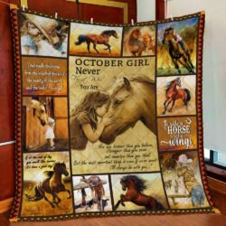 October Girl, Love Horse Quilt Blanket Geembi™