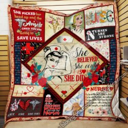 Proud Nurse. She Believed She Could So She Did Quilt Blanket Geembi™