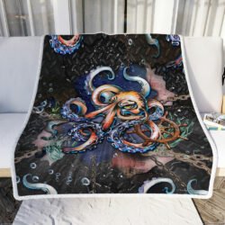 Octopus Breaking Ship Sofa Throw Blanket Geembi™