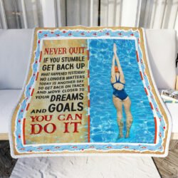 Never Quit You Can Do It Swimming Sofa Throw Blanket Geembi™