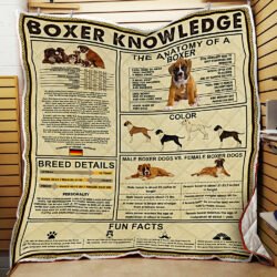 Boxer Knowledge Quilt Blanket Geembi™