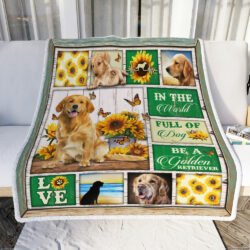 In The World Full Of Dog, Be A Golden Retriever Sofa Throw Blanket Geembi™