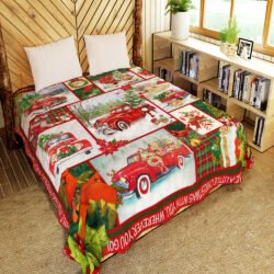 Red Truck. Take A Little Christmas With You Wherever You Go Quilt Blanket Geembi™