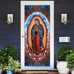 Mother Mary Roses Door Cover
