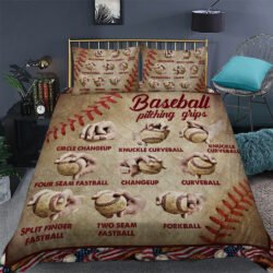 Baseball Pitching Grips Quilt Bedding Set Geembi™