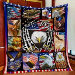 Eagle. American Pride. God Bless America Quilt Blanket Geembi™